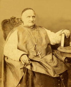 1885 ca. - monsignore - foto in abito da cerimonia di canonico